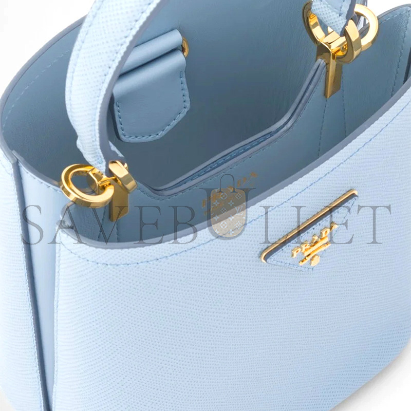 Pra*a panier saffiano leather medium bag 1ba212 (22.5*21.5*13cm)